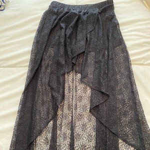 Black, lace skirt.